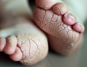 Łuszcząca się skóra na stopach u dziecka
